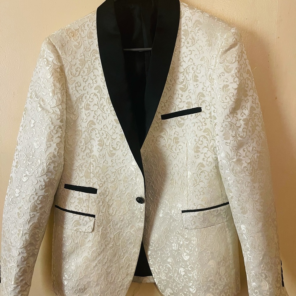 The “ Table” Slim Fit Blazer Suit Jacket - white